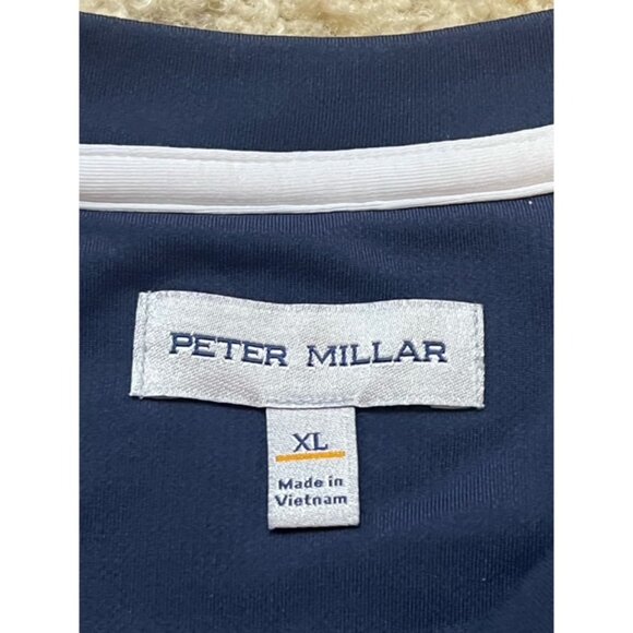 Peter Millar Men Navy Blue Cradle Performance Crewneck Pullover Size XL EUC - Picture 2 of 6
